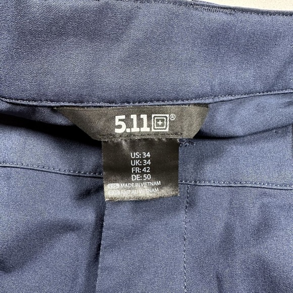 5.11 Tactical Pacific Navy Blue Dredger 7" Hybrid Performance Shorts Men's Sz 34 - Picture 5 of 8